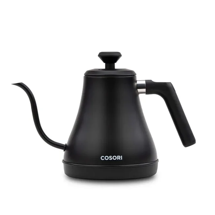 0.7 L Black Original Gooseneck Electric Kettle with Bonus Coasters