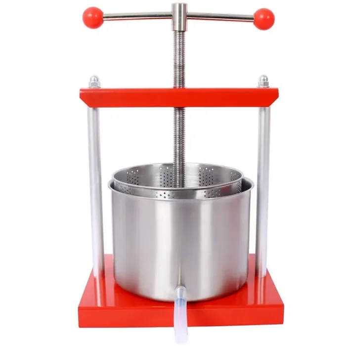 1.6 Gal. Stainless Steel Fruit Manual Press, Barrels Press Machine for Juice, Vegetable, Wine and Olive Oil