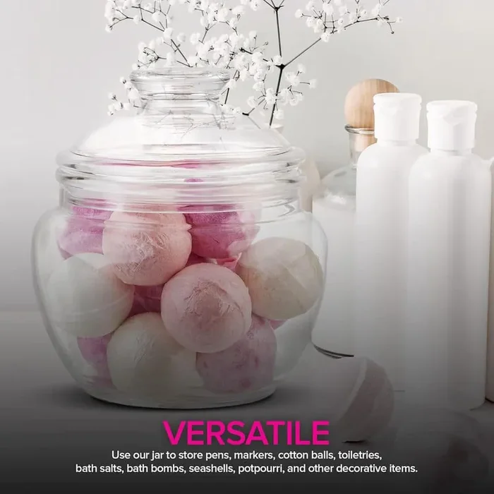 1 Piece 40 oz Candy and Cookie Jar with Lid,Premium Acrylic Clear Apothecary Jar Wedding andHome Decor Centerpiece,Clear