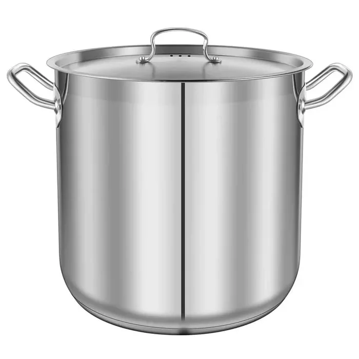 1-Piece Stainless Steel Non-Stick Induction Sauce Pots Set – 40 Quart, with Cast Iron Lids