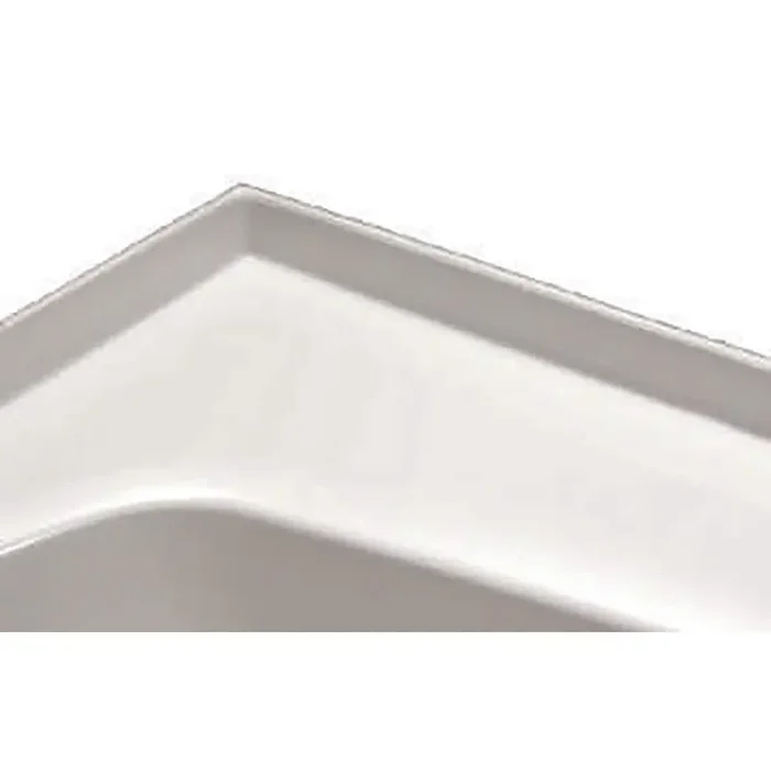 1-Side integral Tile Flange in White