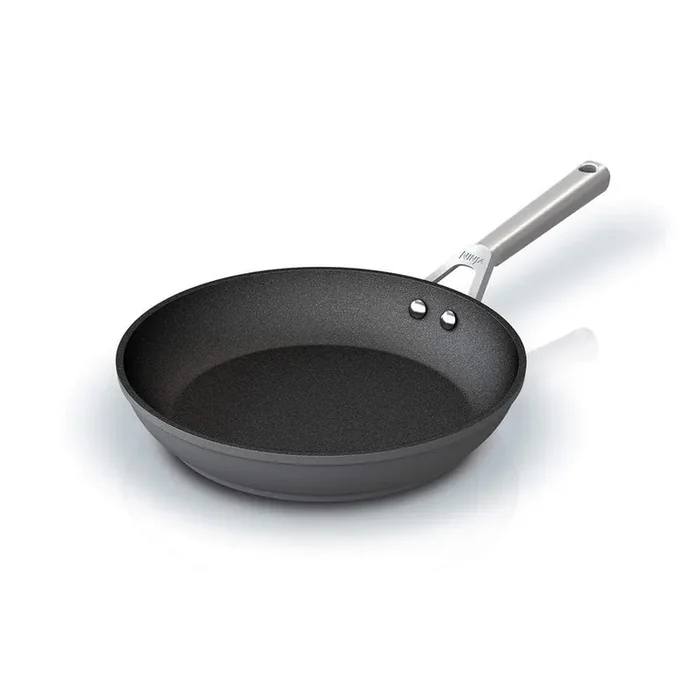 10.25 in. Hard-Anodized Heavy-gauge Aluminum Nonstick Durable Frying Pan in Slate Gray with Stainless Steel Handle