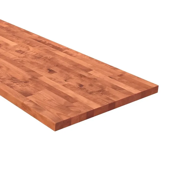 10 ft. L x 25 in. D Unfinished Birch Butcher Block Countertop in Cinnamon Stain with Eased Edge