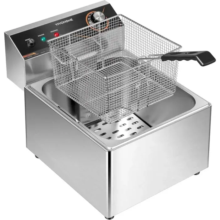 11.6 qt. Extra Large Stainless Steel Countertop Electric Deep Fryer