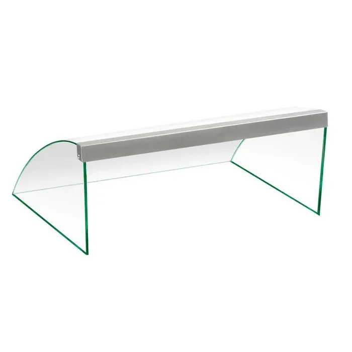 11-Roller Hot Dog Machine Tempered Glass Sneeze Guard Roller Cover for Countertop Electric Grill