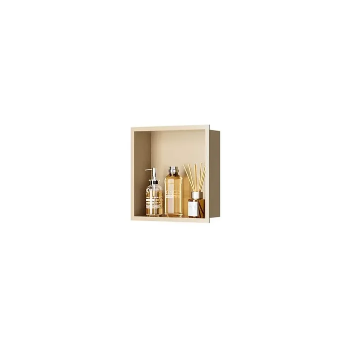 12 in. W x 12 in. H x 4 in. D Shower Niche, Wall Niche Stainless Steel, Recessed Niche Shower in Matte Gold