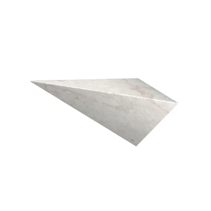 14 in. L x 27 in. W x 14 in. H Floating Corner Seat in Botticino Cream