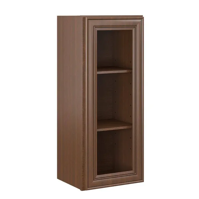 15 in. W x 12 in. D x 36 in. H in Cameo Scotch Plywood Ready to Assemble Wall Cabinets with Shelf without Glass