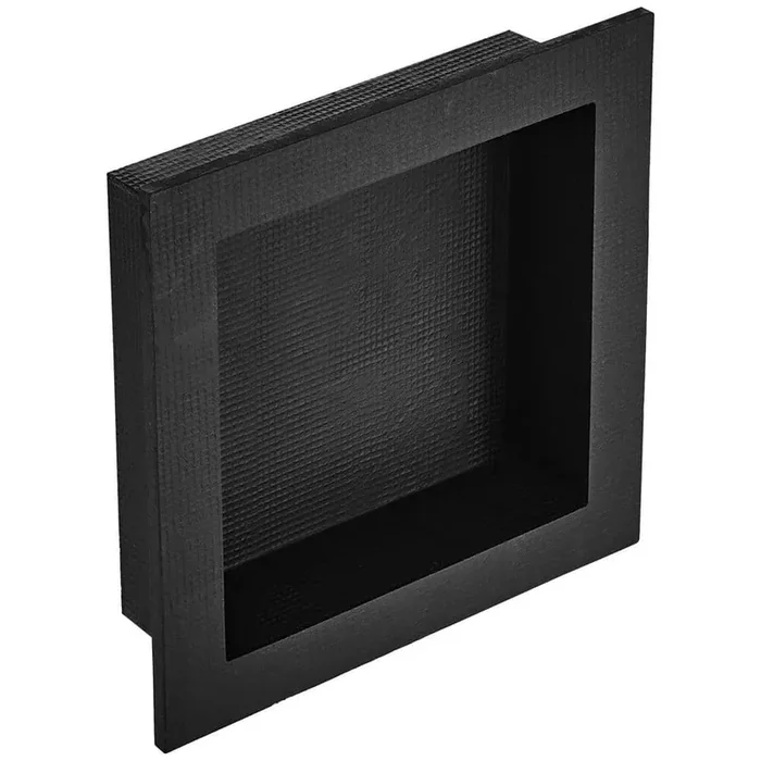 16 in. W x 16 in. H x 3.5 in. D Shower Niche Ready for Tile Single Shelf Organizer in Black