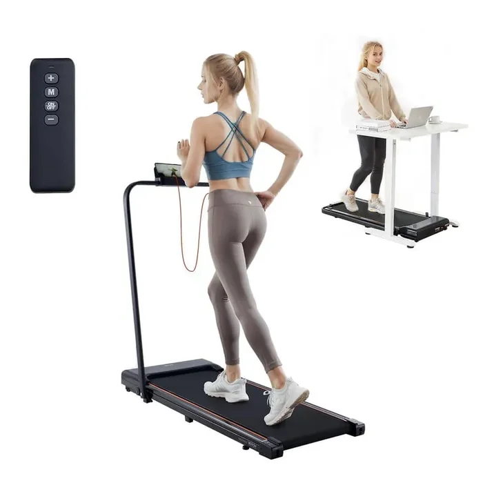 2.5 HP 2-in-1 Portable Pad Walking Pad Under Desk Treadmill Working Walking Running 265 lbs. Capacity Folding Treadmill