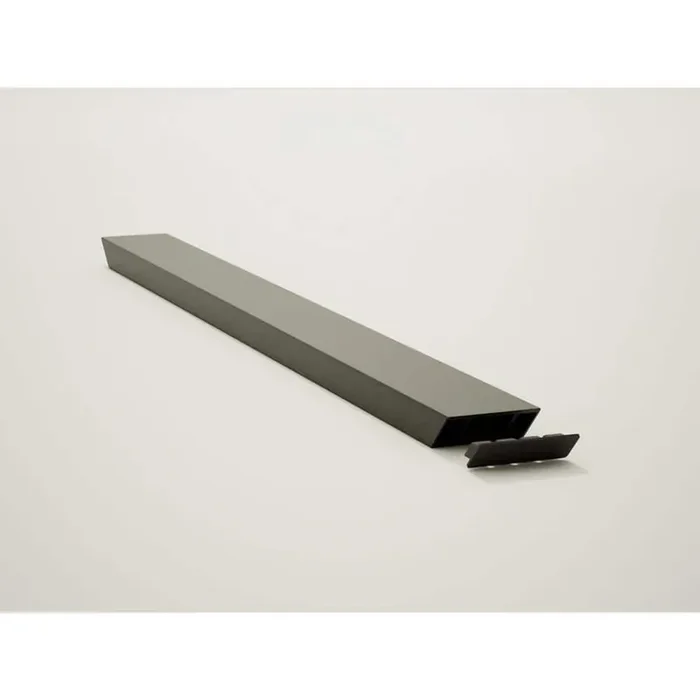2.5 in. x 1 in. x 54 in. Black Aluminum Industrial Double Sided Island Support Bracket