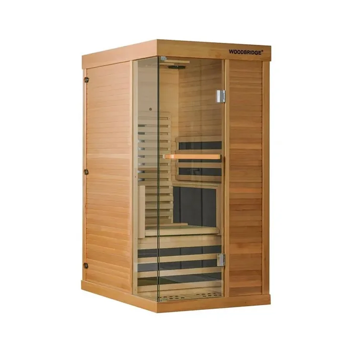 2-Person Indoor Canadian Hemlock Infrared Sauna with Fiber Heaters
