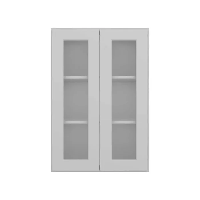24 in. W x 12 in. D x 36 in. H in Shaker Dove Ready to Assemble Wall Kitchen Cabinet with No Glasses