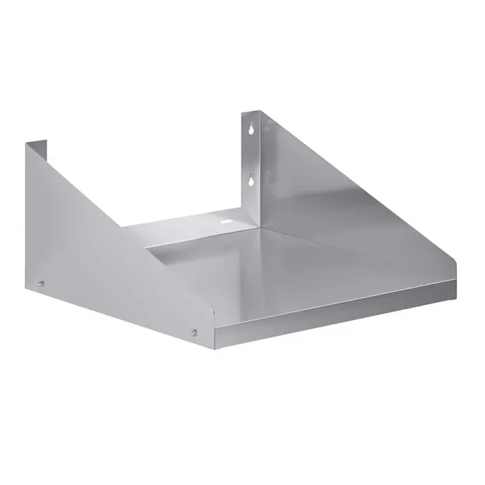 24 in. W x 24 in. D Stainless Steel Microwave Shelf, Kitchen, Restaurant, Decorative Wall Shelf