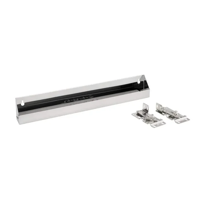 3 in. H x 19 in. W x 1.69 in. D Stainless Steel Slim Tip Out Sink Front Tray