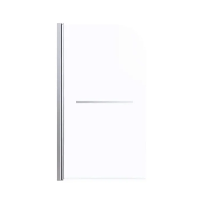 31 in. W x 55 in. H Pivot Tub Door in Chrome with Clear Glass