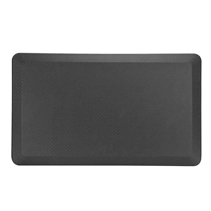 32 in. x 20 in. Black Non-Slip Standing Desk Mat, Flat Kitchen Mat, Anti-Fatigue Office Mat, Durable & Easy to Clean