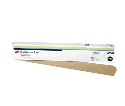 3M – 02569 Gold Abrasive Sheet 02569 P150 Grade 2-3/4 Inch X 17 1/2 Inch (7010325646)