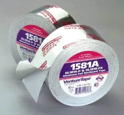 3M – 15813 Venture Tape Ul181A-P Aluminum Foil Tape 1581A Silver 72 Mm X 55 M 2 Mil (7100043929)