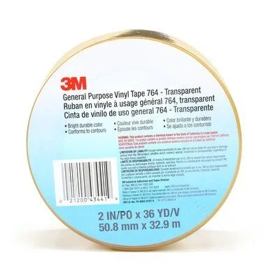 3M – 43441 General Purpose Vinyl Tape 764 Transparent 2 Inch X 36 Yard 5 Mil (7000123890)