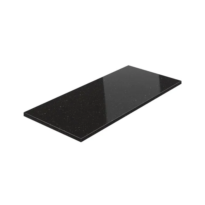 56 in. x 1.25 in. x 24 in. Outdoor Kitchen Engineered Stone Countertop in Nano Black