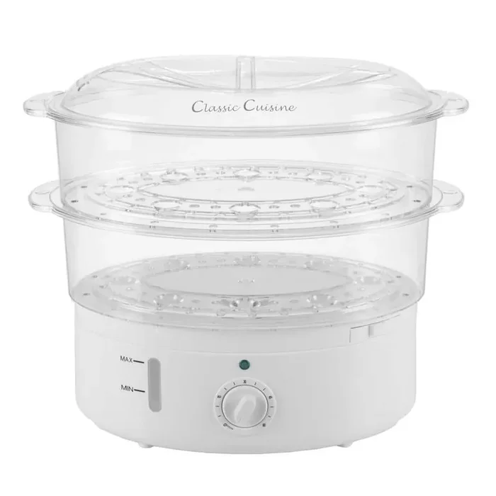 6.3 Qt. White Rice Cooker with Built-In Timer and Locking Lid
