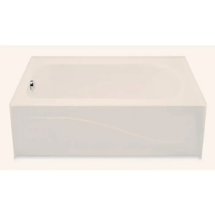 6030AIS 60 in. Soaking Bathtub Acrylic Left Drain in Biscuit Rectangular Alcove