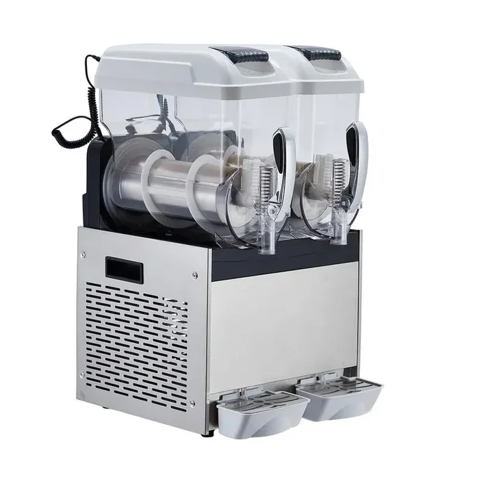700-Watt Commercial Slushy Machine 12L x 2 Double Bowl Frozen Drink Machine Dessert Specialty Appliance in White