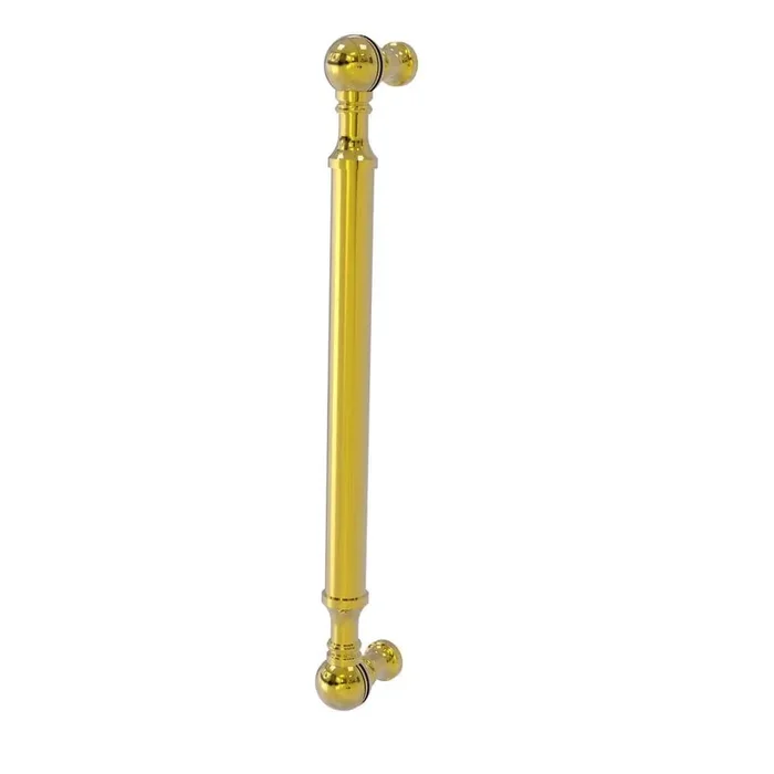 8 in. Center-to-Center Beaded Door Pull in Polished Brass