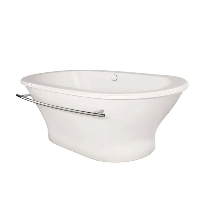 “Arlington 70 in. Acrylic Flatbottom Soaker Bathtub in White”
