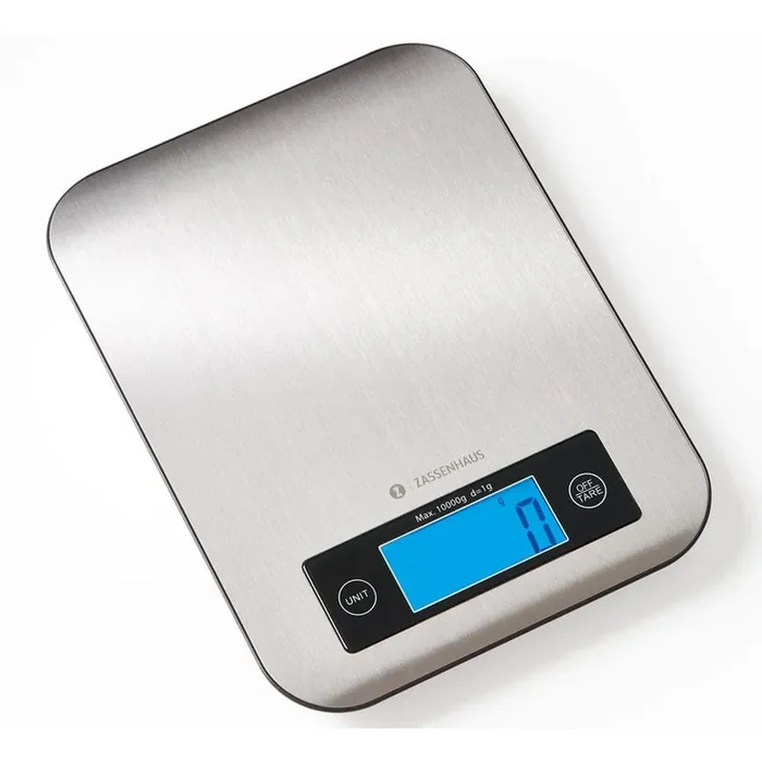“Pure” Digital Kitchen Scale, Stainless Steel, 9.3 in. x 6.9 in. x 1 in. Food Scale