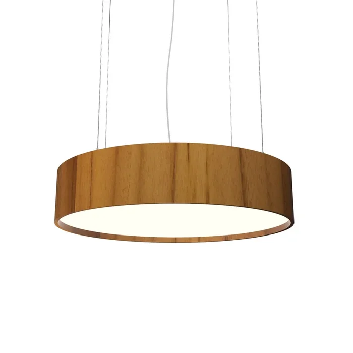 Accord Lighting – 1037.12 – Three Light Pendant – Cylindrical – Teak