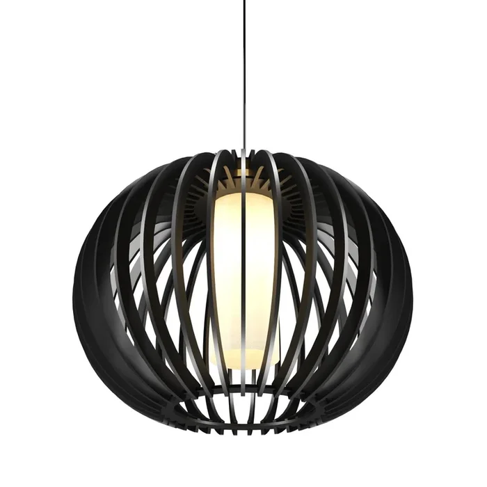 Accord Lighting – 1134.46 – One Light Pendant – Stecche di Legno – Organic Black – 113446