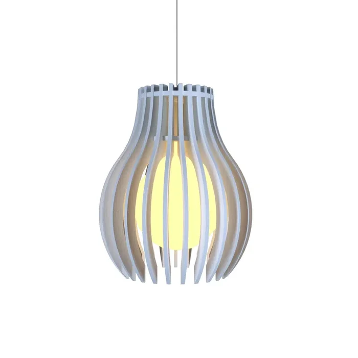 Accord Lighting – 1236.47 – One Light Pendant – Stecche di Legno – Organic White – 123647