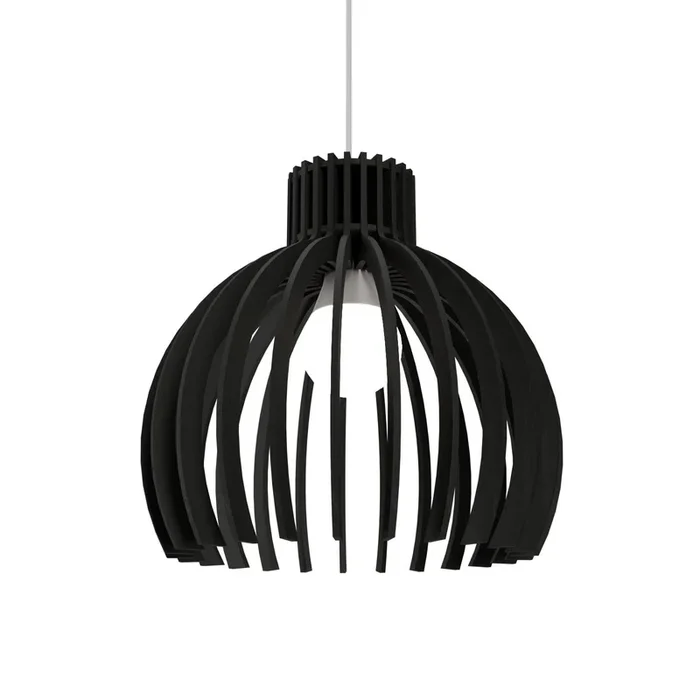 Accord Lighting – 1237.46 – One Light Pendant – Stecche di Legno – Organic Black – 123746