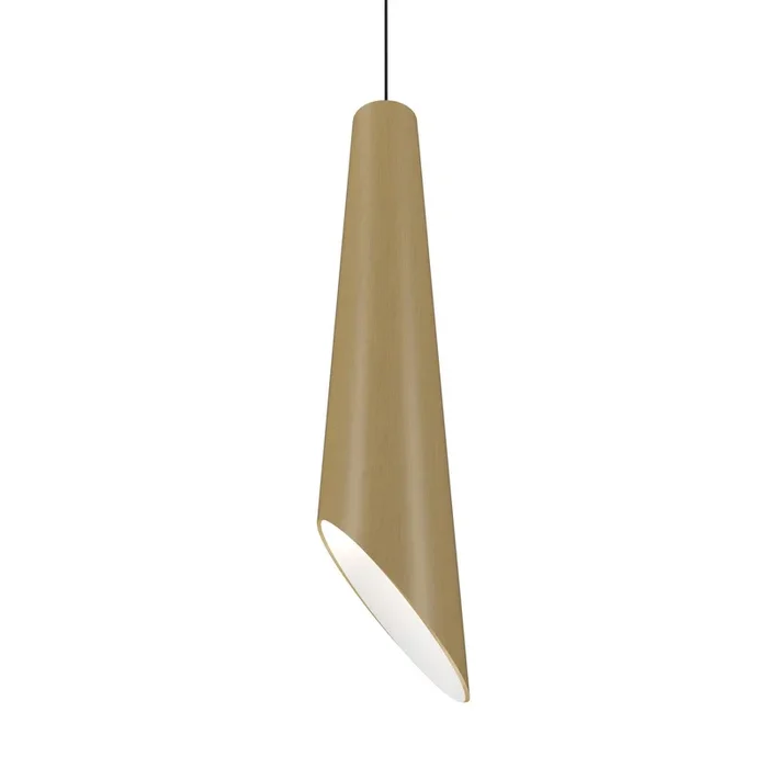 Accord Lighting – 1277.49 – One Light Pendant – Conical – Organic Gold – 127749