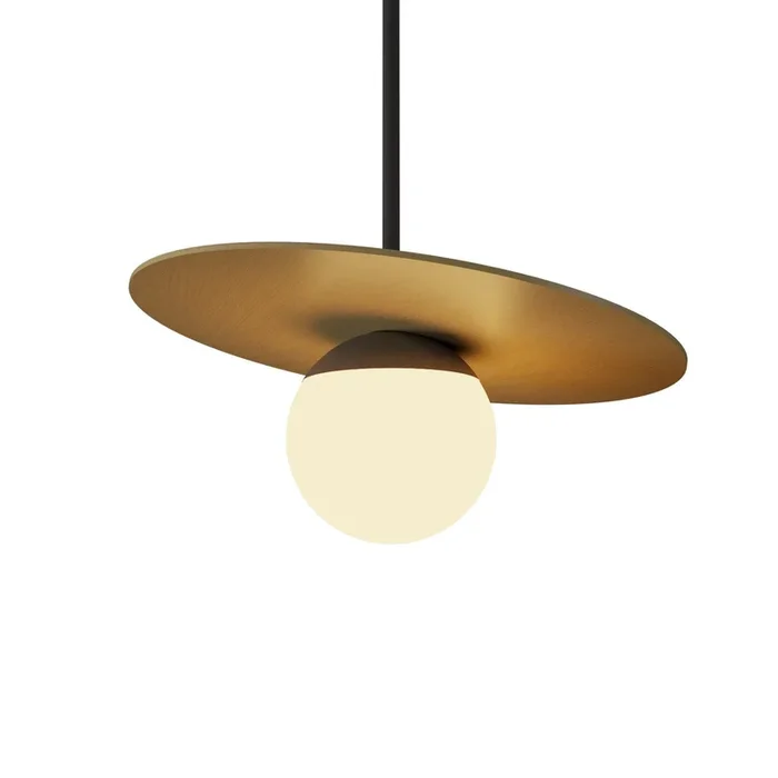 Accord Lighting – 1463.49 – One Light Pendant – Orbit – Organic Gold – 146349