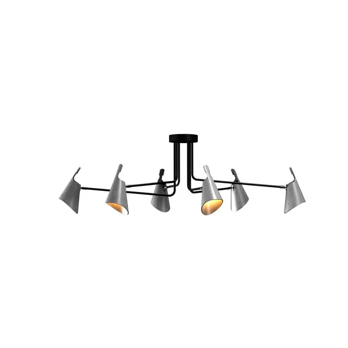 Accord Lighting – 5104.50 – Six Light Ceiling Mount – Balance – Organic Grey – 510450