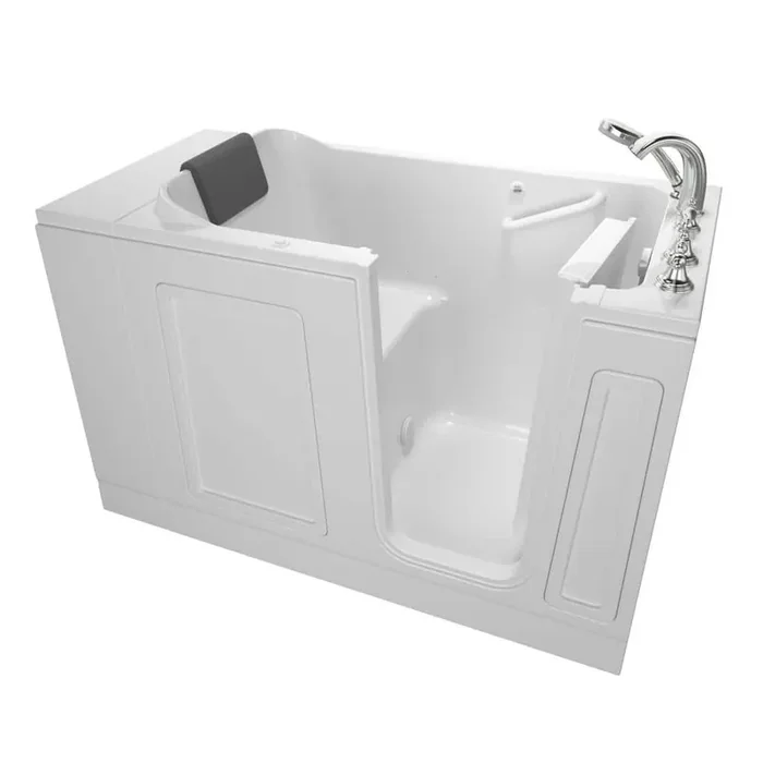 Acrylic Luxury 51 in. Right Hand Walk-In Air Bathtub in White