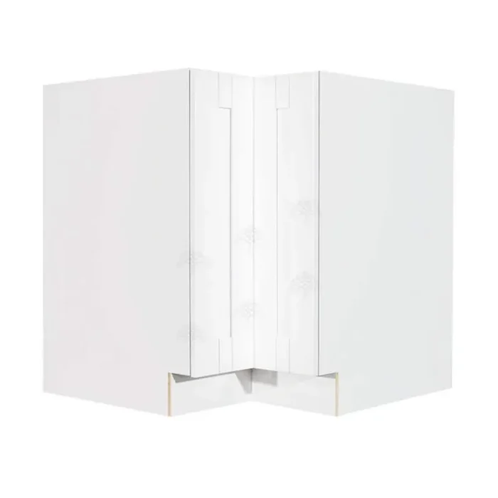 Anchester White Plywood Shaker Stock Assembled Lazy Susan Kitchen Cabinet (33 in. W x 34.5 in. H x 24 in. D)