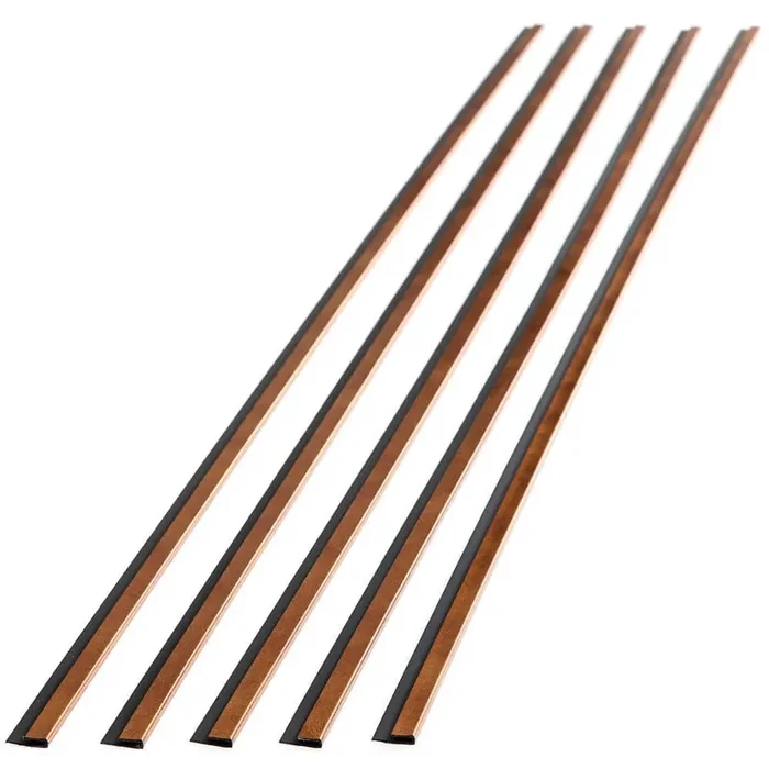 Antique Bronze 47 in. Vinyl Backsplash Accessory J-Trim (5-Pack)