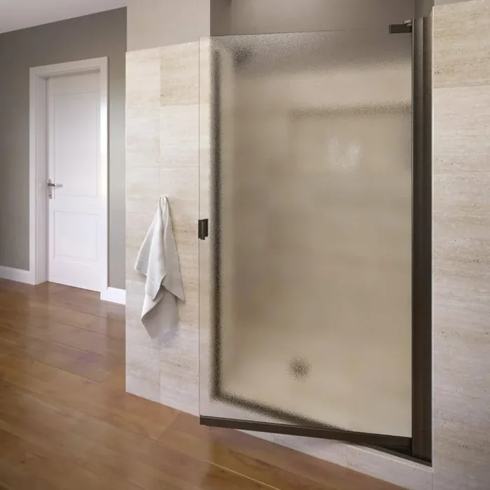 Armon 30-1/8 in. x 66 in. Semi-Frameless Pivot Shower Door in Oil Rubbed Bronze