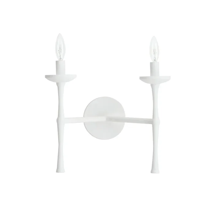 Arteriors – 42043 – Two Light Wall Sconce – Julie – White Gesso