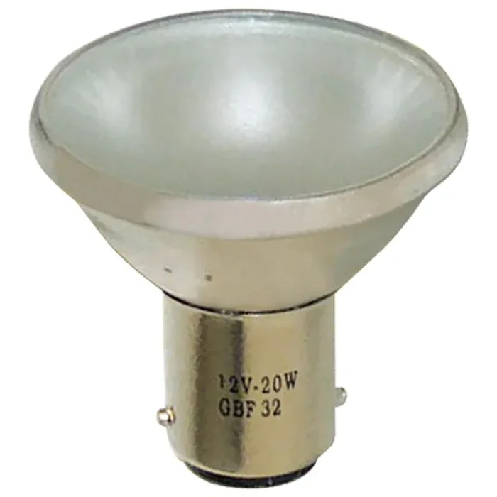 Athalon 20W ALR12 Halogen 12V Double Contact Bayonet BA15D Base Shatter Resistant Coated Aluminum Reflector Bulb (GBF/SRC/ATH)