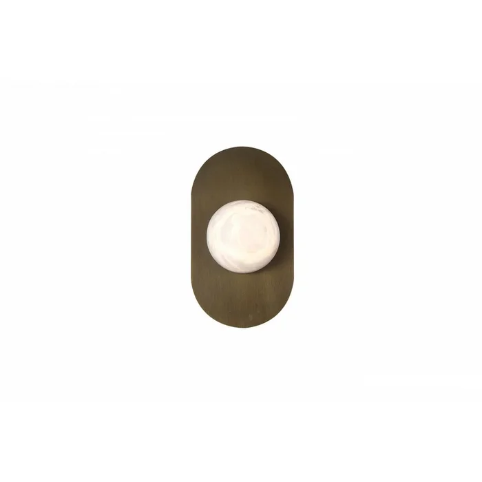 Avenue Lighting – HF2951-AB – One Light Wall Sconce – Sedona – Alabster / Aged Brass – HF2951AB