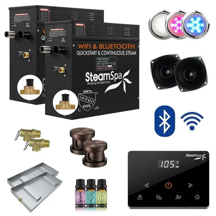 Black Series 15000-Watt Steam Generator with Fully Wireless Remote, Bluetooth, WiFi and Auto Drain in Oil Rubbed Bronze