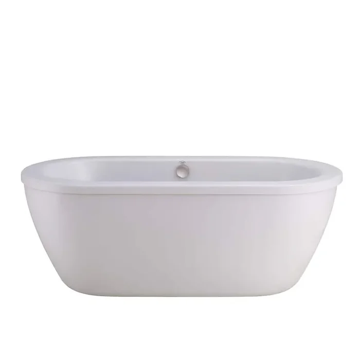 Cadet 66 in. 32 in. Japanese Soaking Bathtub with Center Hand Drain in Arctic White