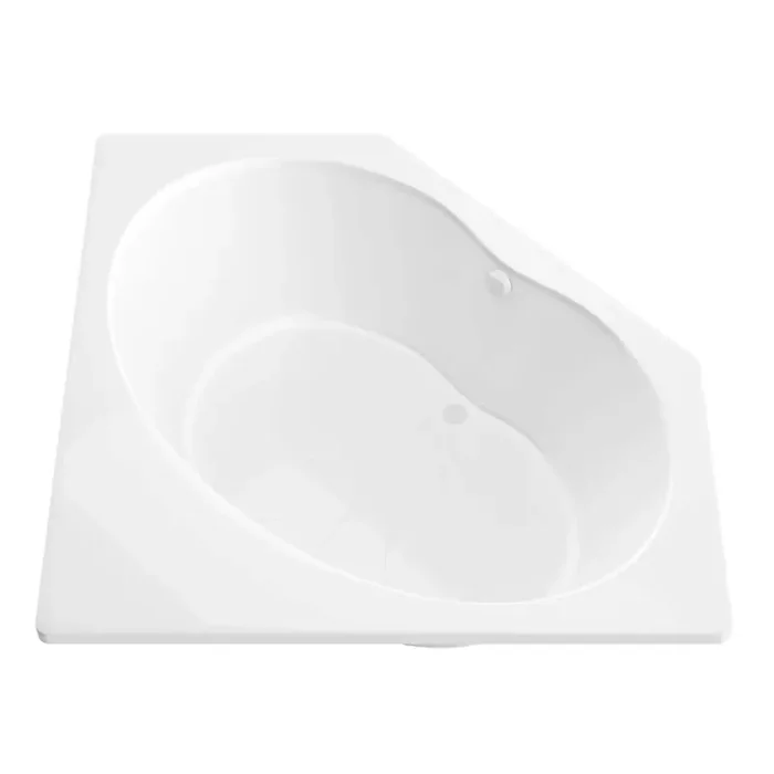 Carnelian 5 ft. Center Drain Soaker Tub in White