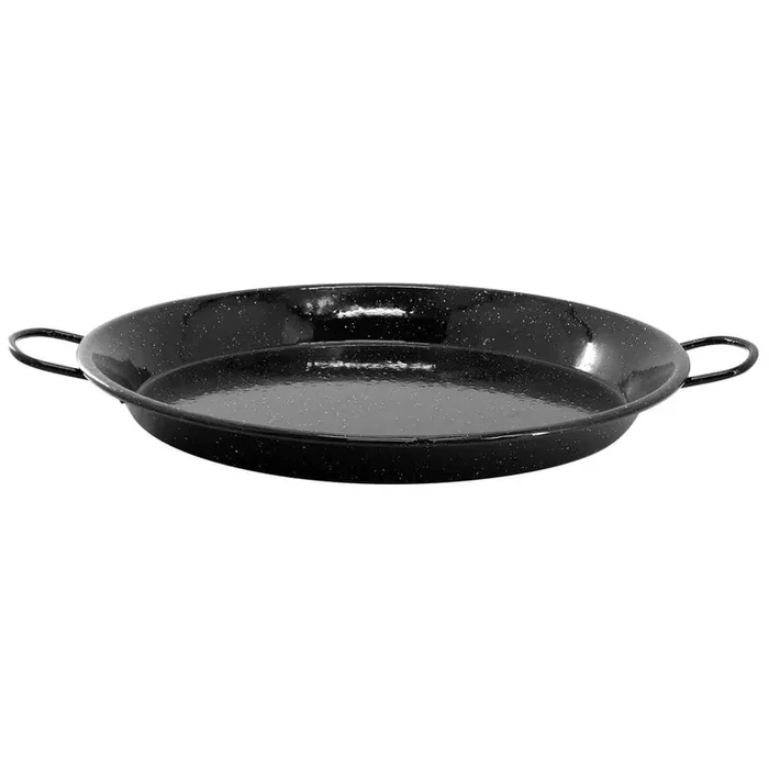 Castillo 11 in. Enameled Steel Paella Pan in Speckled Black