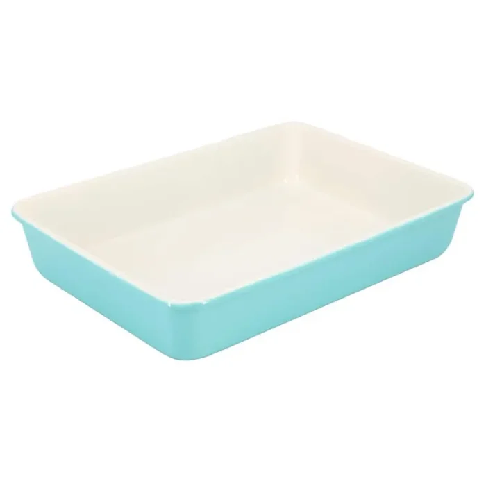Color Bake 13 in. x 9 in. Nonstick Steel Baking Pan in Teal
